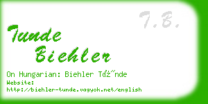 tunde biehler business card